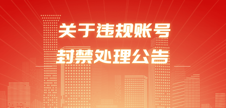 关于违规账号封禁处理公告